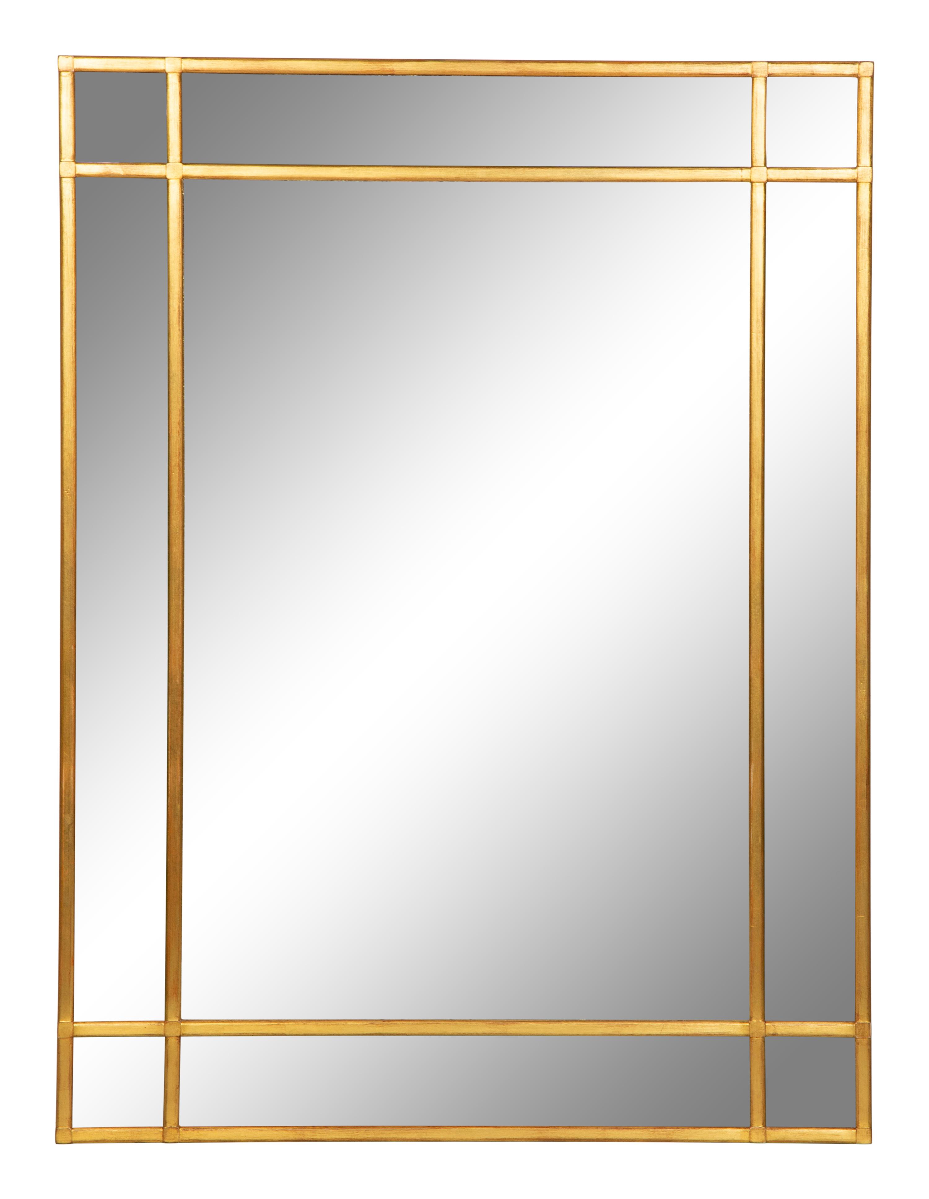 A Continental Etched Glass and Giltwood Mirror