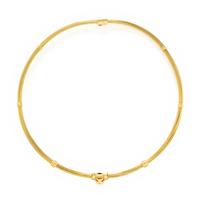 YELLOW GOLD, GREEN TOURMALINE, AND DIAMOND NECKLACE