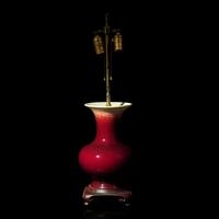 A Chinese Langyao Type Glazed Vase, Mounted as a Lamp 郎紅賞瓶