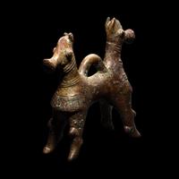 A Luristan Bronze Double Quadruped Pendant