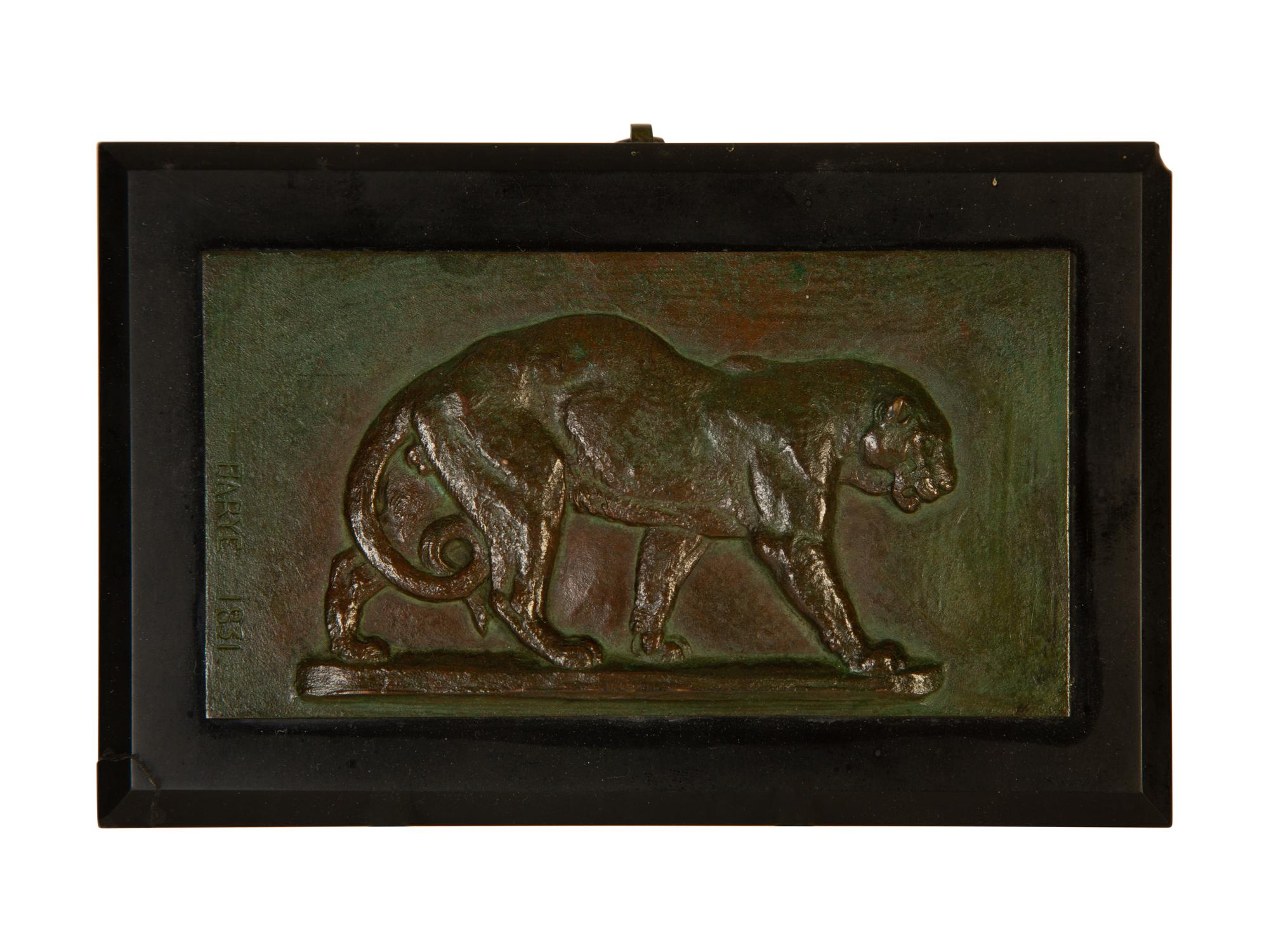 Two Bronze Animalier Wall Plaques After Antoine-Louis Barye — Early 20th Century