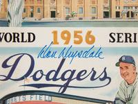A Group of Two Signed Autograph New York Yankees vs. Brooklyn Dodgers 1956 World Series Programs Including Don Larsen (Perfect Game)