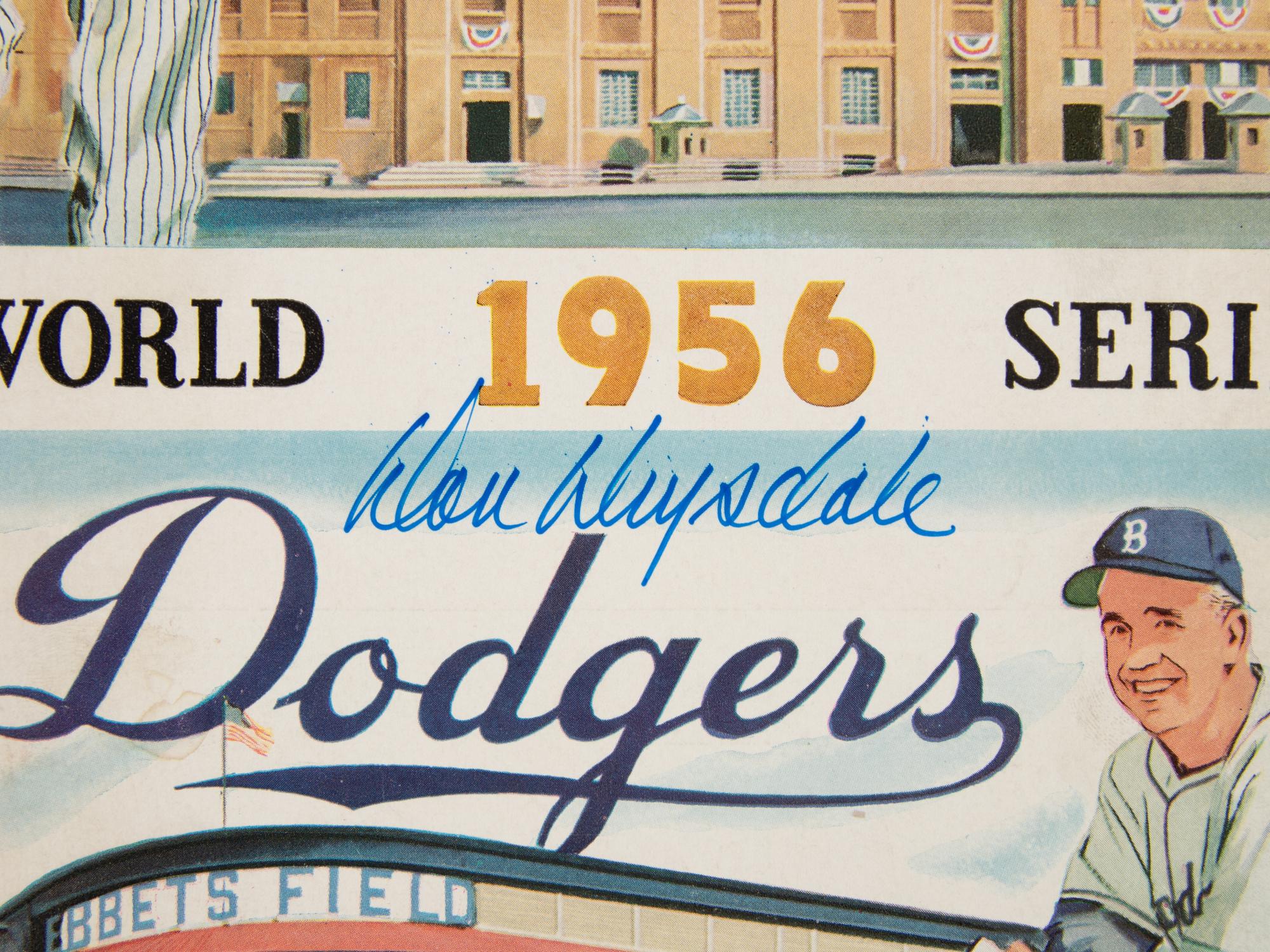 A Group of Two Signed Autograph New York Yankees vs. Brooklyn Dodgers 1956 World Series Programs Including Don Larsen (Perfect Game)
