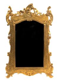 A Victorian Giltwood Pier Mirror, Height 65 x width 28 3/4 inches.