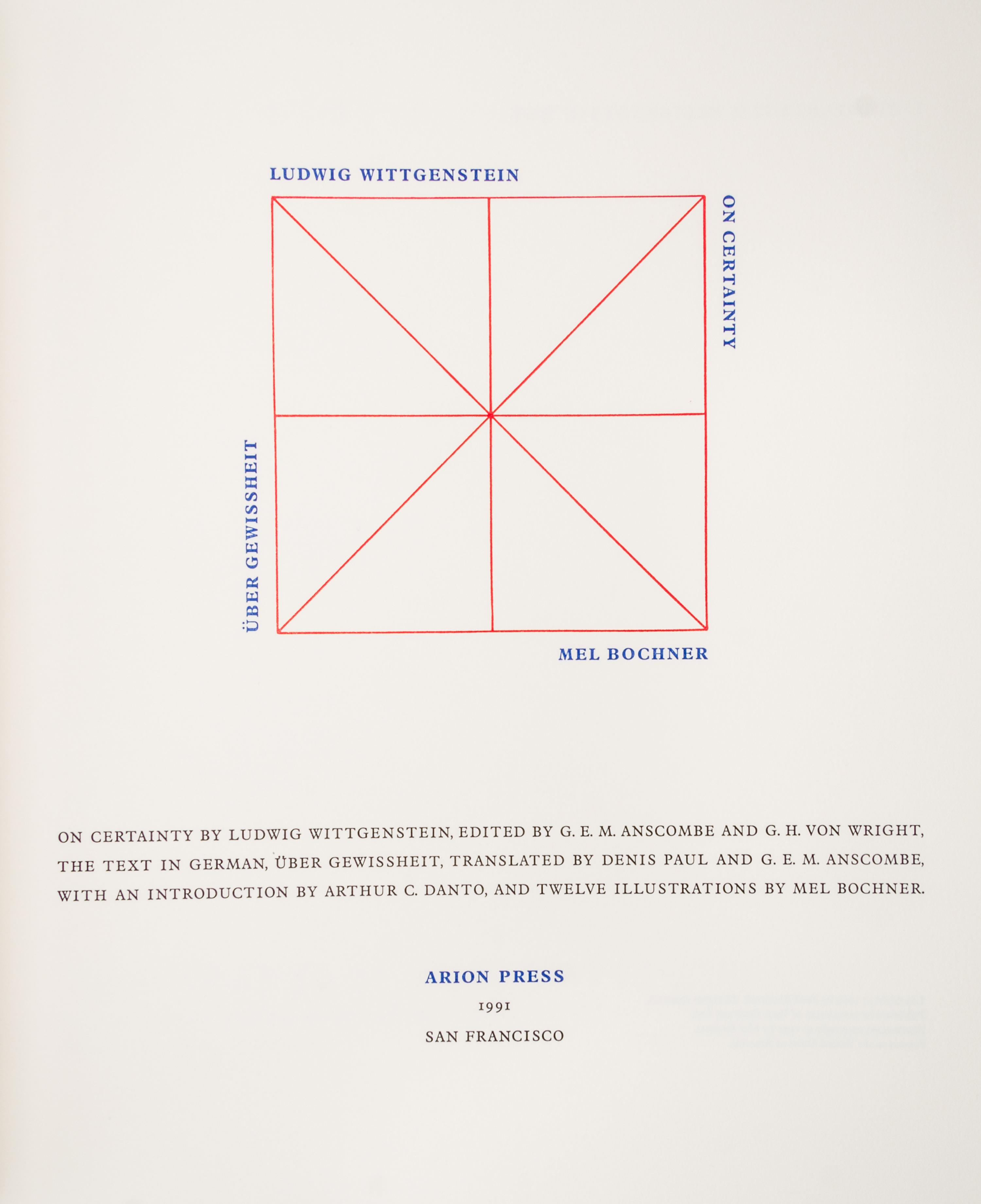 WITTGENSTEIN, LUDWIG On Certainty, 1991. Limited