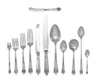 An American Cased Silver Flatware Service