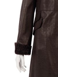 Akris Lambskin Leather Jacket Trimmed with Goat Fur