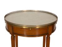 A Louis XVI Style Mahogany Marble-Top Bouillotte Table