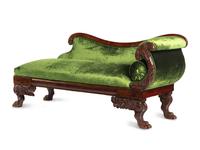 A Classical Carved Mahogany "Grecian" Recamier