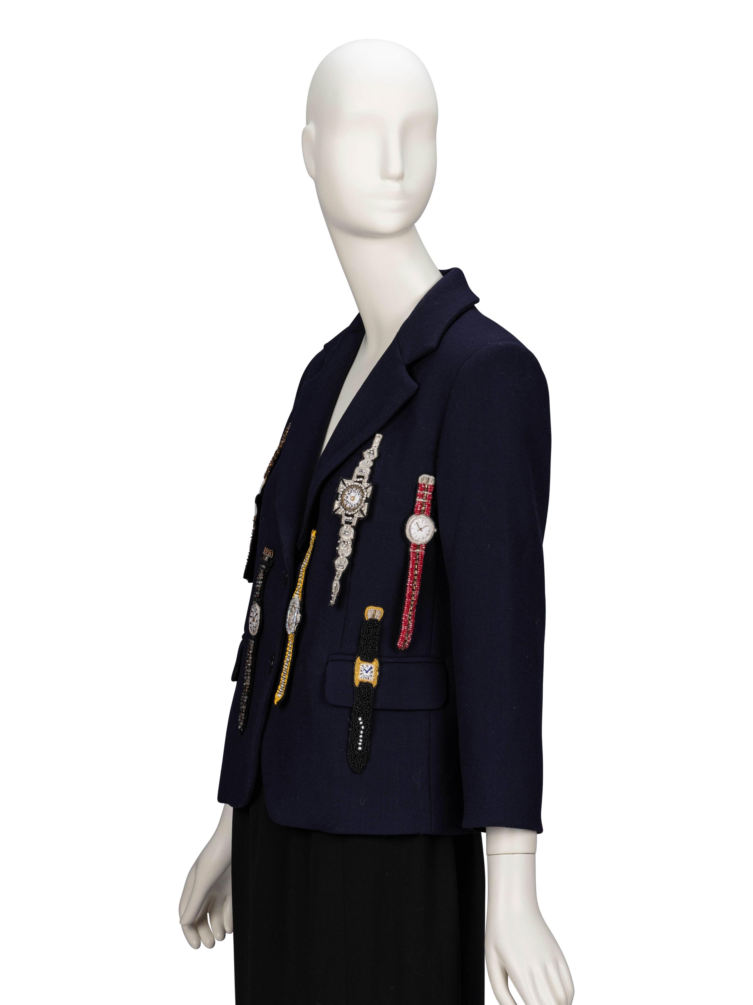 Libertine, Watch-Embellished Navy Blazer
