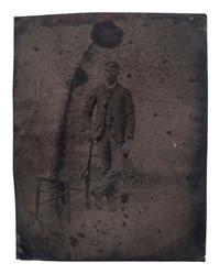 [AFRICAN AMERICANA] -- [EARLY PHOTOGRAPHY]. A group of 3 photographs of African American subjects, incl. tintypes and brooch.
