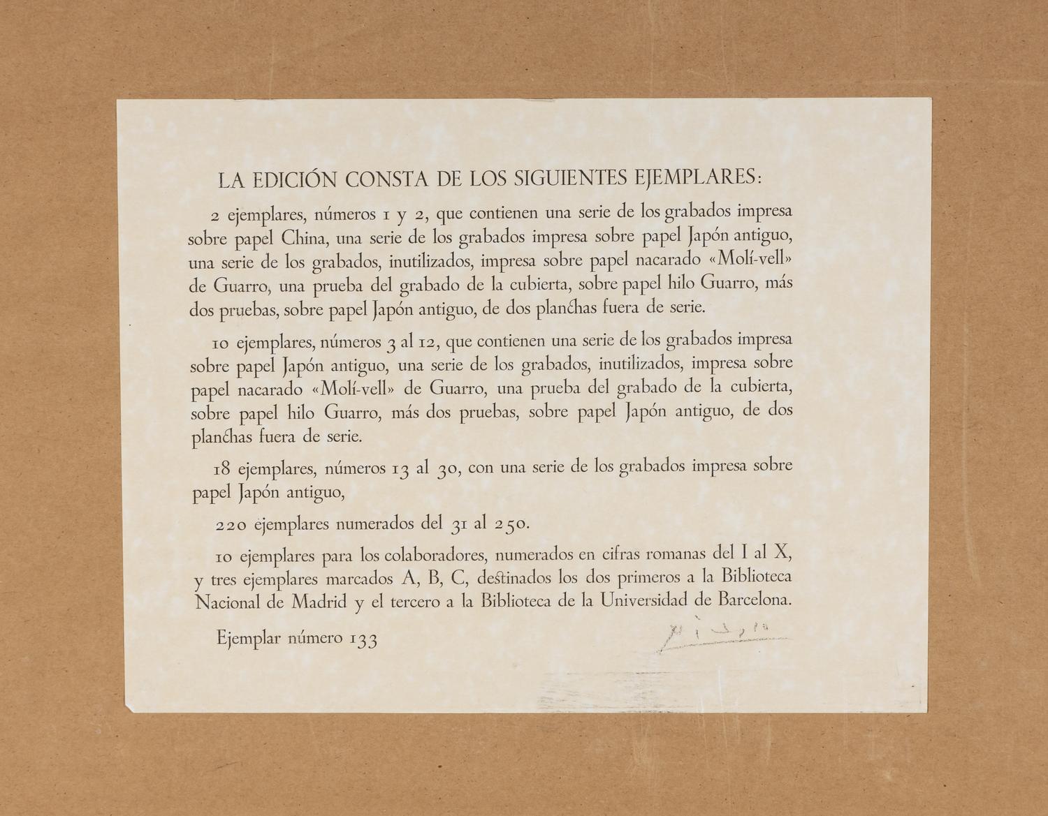 A pair of prints ( El Arrastre ; Los Cabestros retiran al Toro Manso ) from ' José Delgado: La Tauromaquia ', 1957