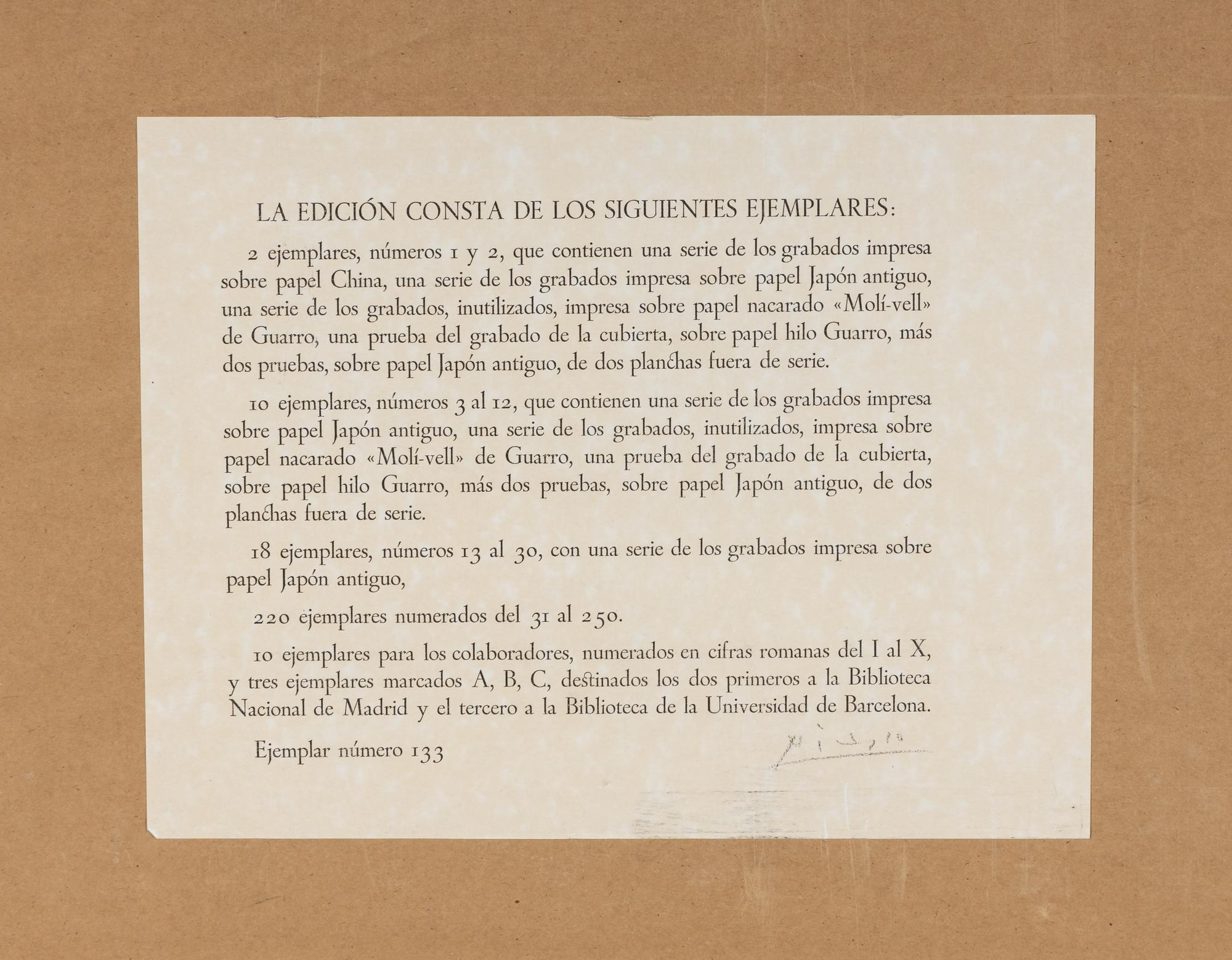 A pair of prints ( El Arrastre ; Los Cabestros retiran al Toro Manso ) from ' José Delgado: La Tauromaquia ', 1957
