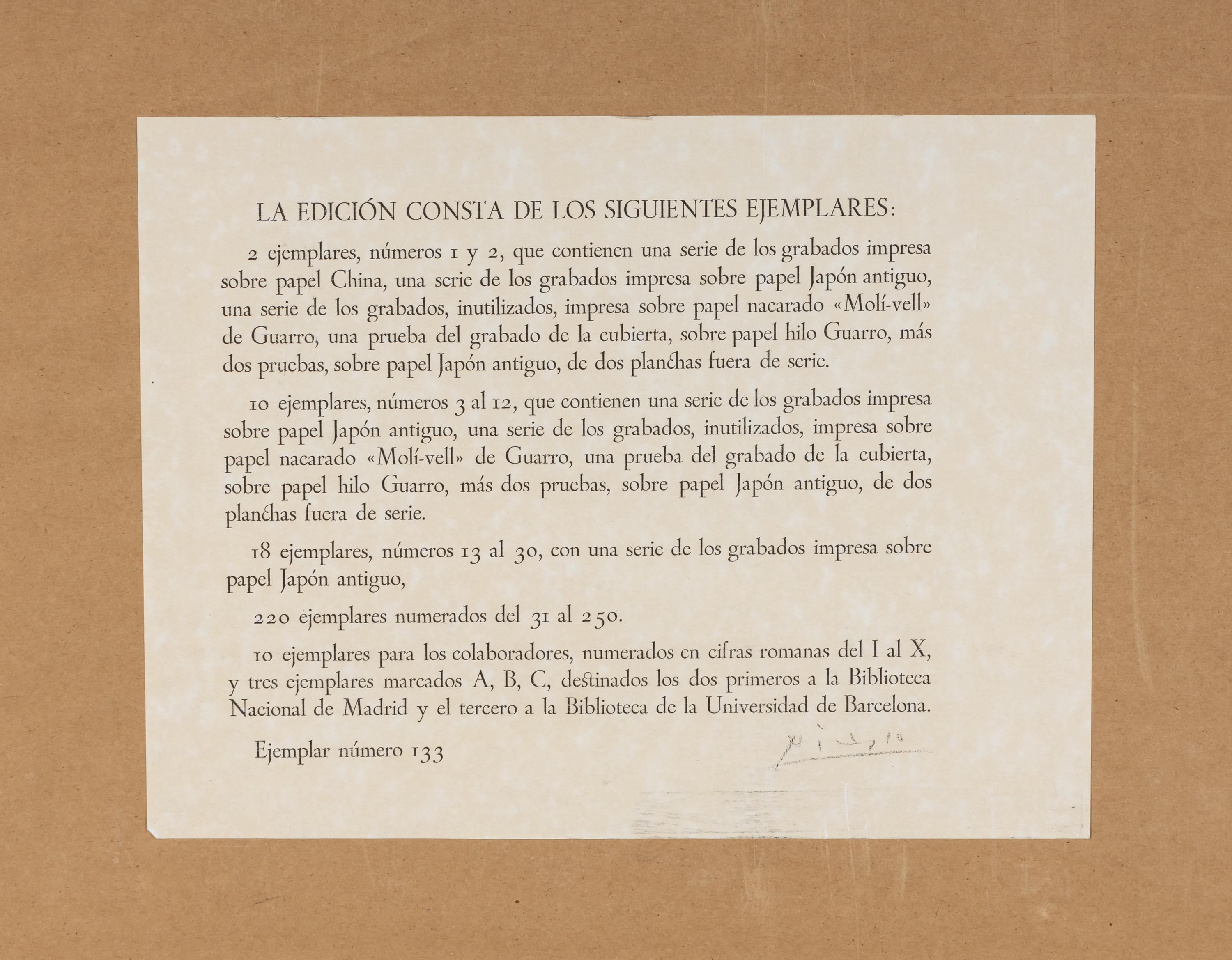 A pair of prints ( El Arrastre ; Los Cabestros retiran al Toro Manso ) from ' José Delgado: La Tauromaquia ', 1957
