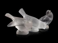 Three Lalique Bird Sculptures