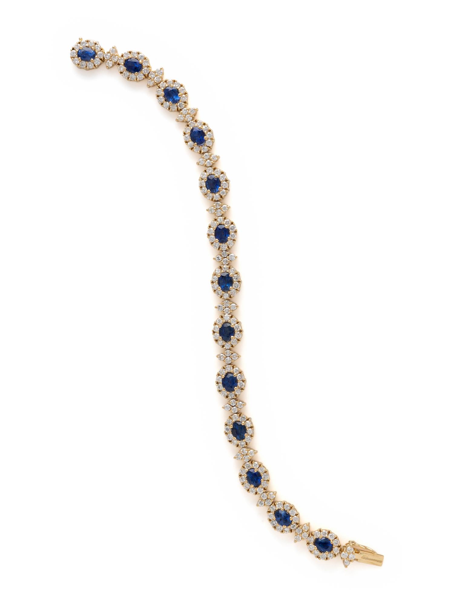 SAPPHIRE AND DIAMOND BRACELET