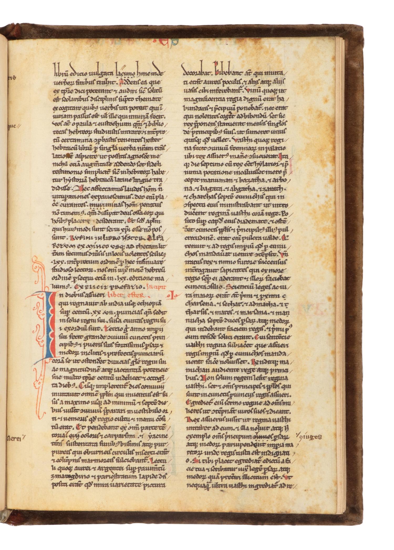 [LEAF BOOK - ILLUMINATED MANUSCRIPTS]. A leaf book containing various illuminated leaves from several Books of Hours, most executed in France, ca 13th-15th centuries.