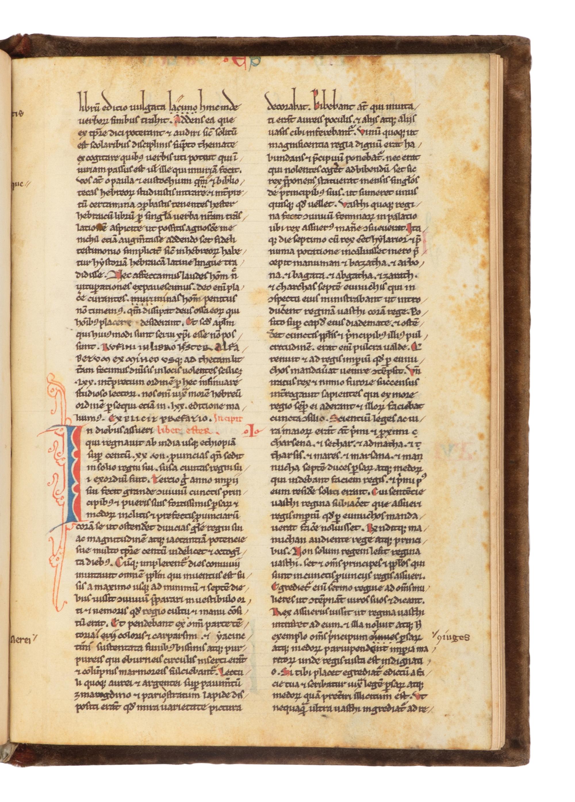 [LEAF BOOK - ILLUMINATED MANUSCRIPTS]. A leaf book containing various illuminated leaves from several Books of Hours, most executed in France, ca 13th-15th centuries.