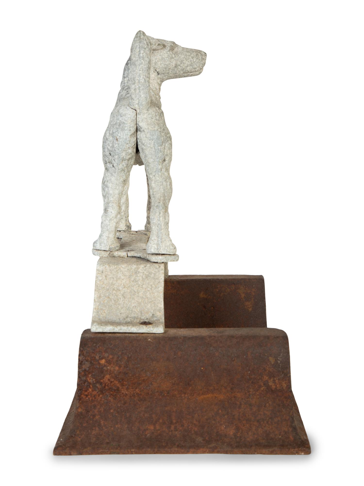 A Cast Iron Dog-Form Boot Scraper