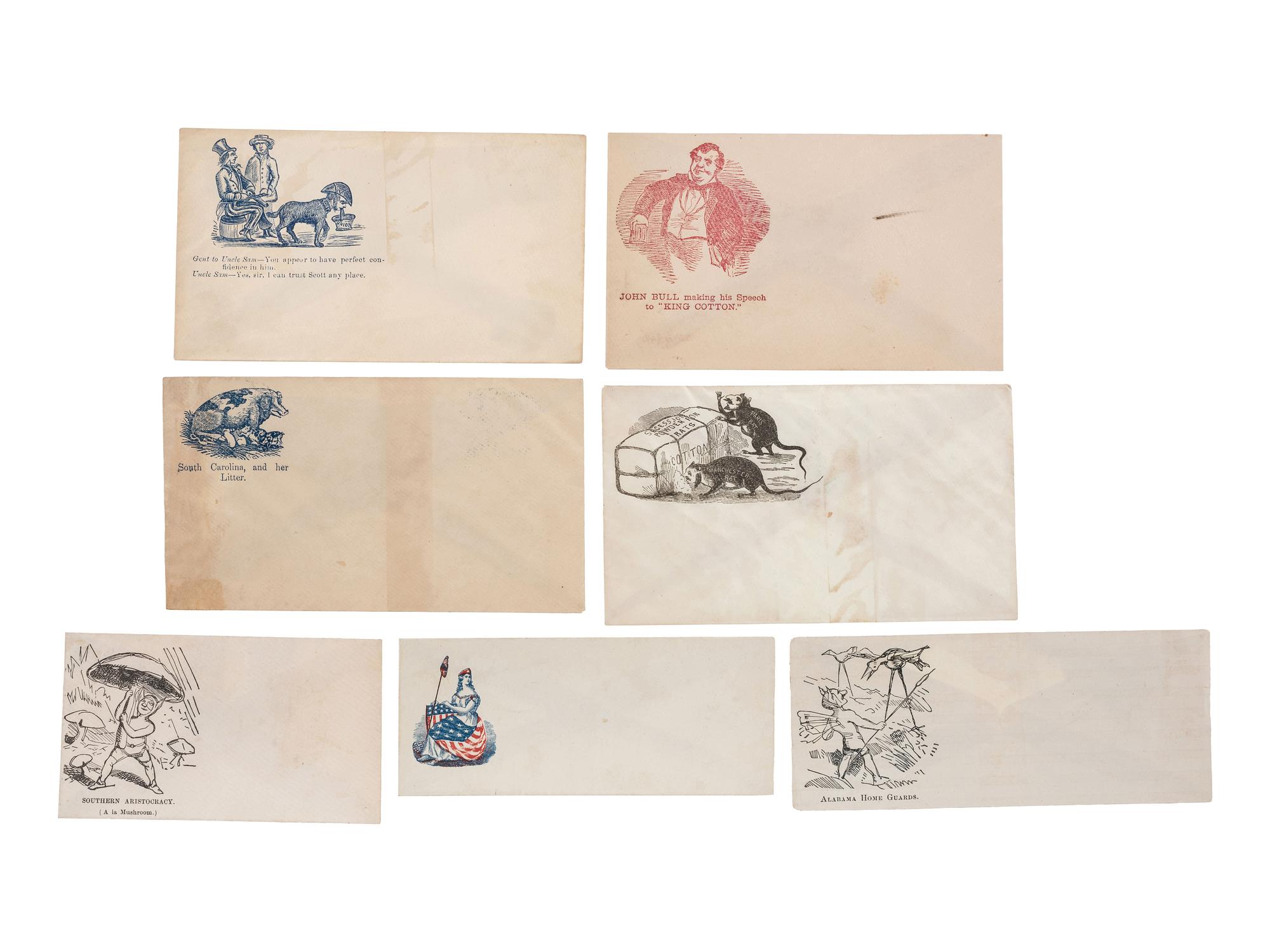 [CIVIL WAR]. A collection of 80 Civil War patriotic envelopes.