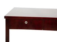 An Art Deco Style Chrome Metal-Mounted Lacquered Wood Desk
