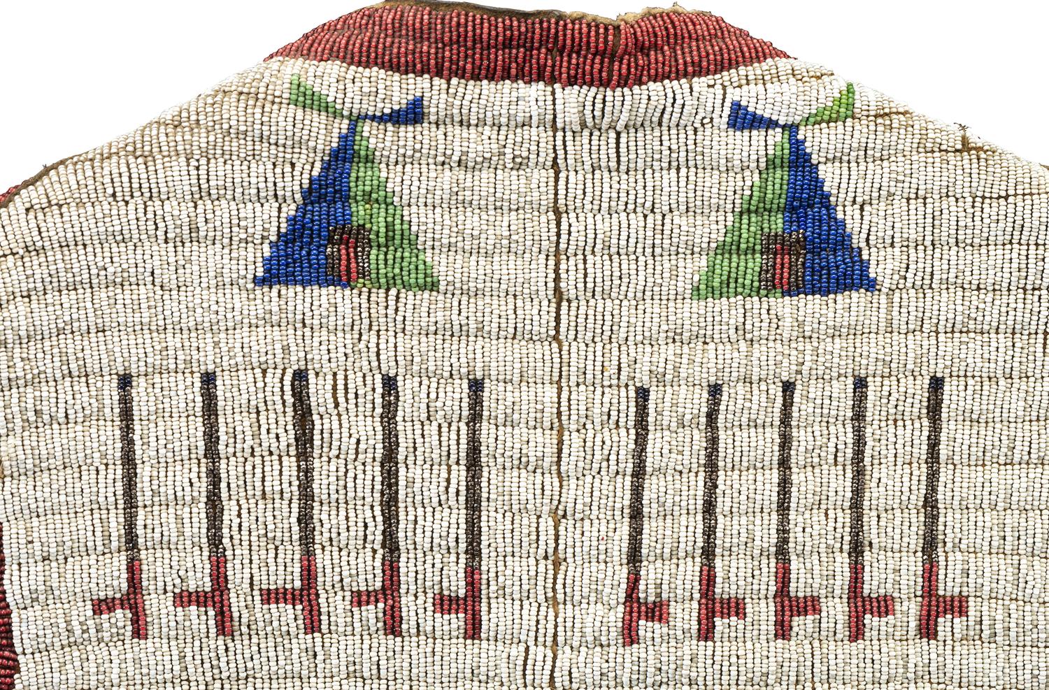 Cheyenne River Sioux Beaded Pictorial Hide Vest