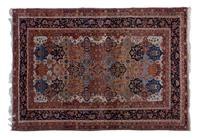 A Kashan Wool Rug, 9 feet 9 inches x 6 feet 11 inches.