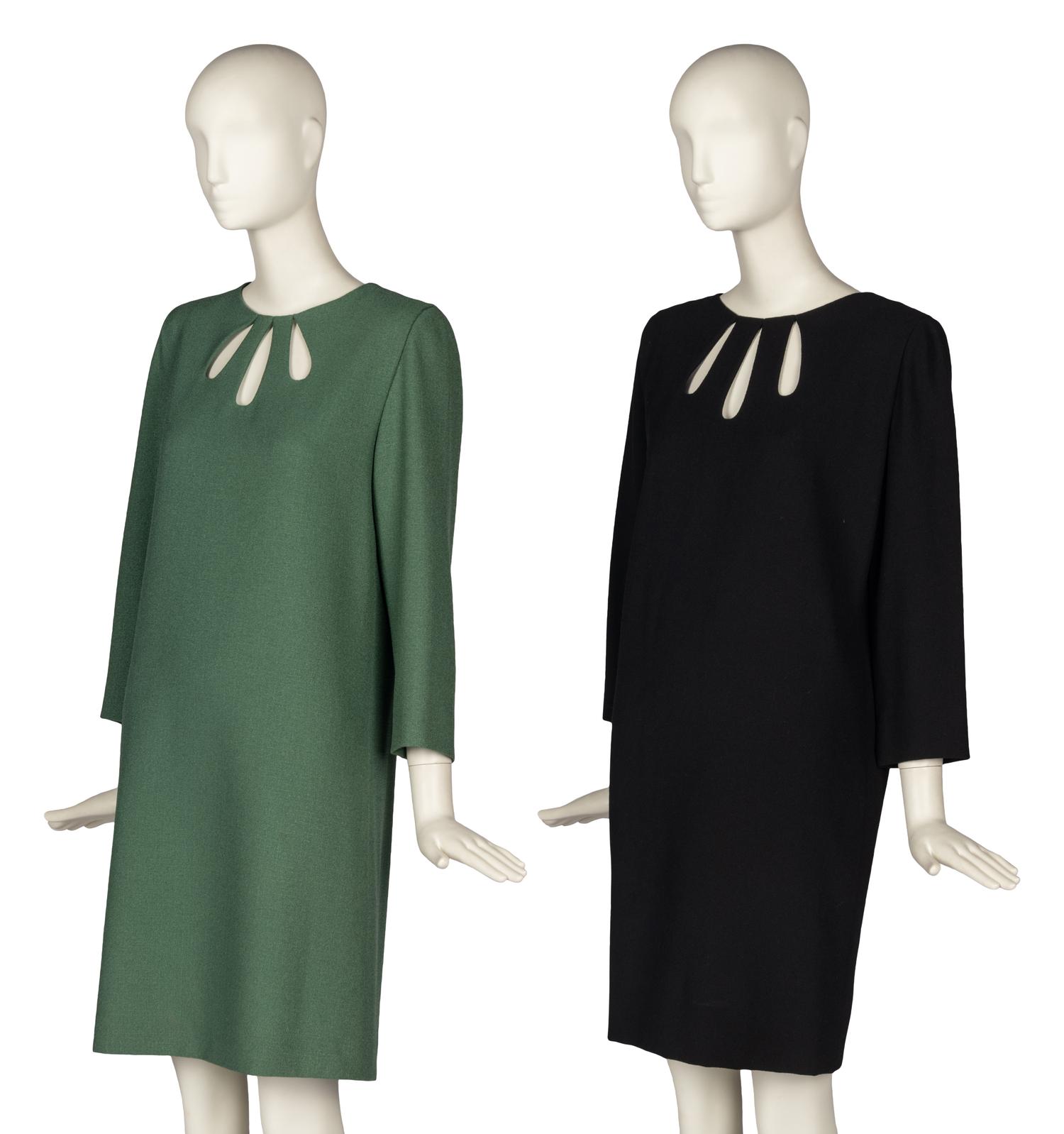 Two Pierre Cardin Haute Couture Cutout Dresses