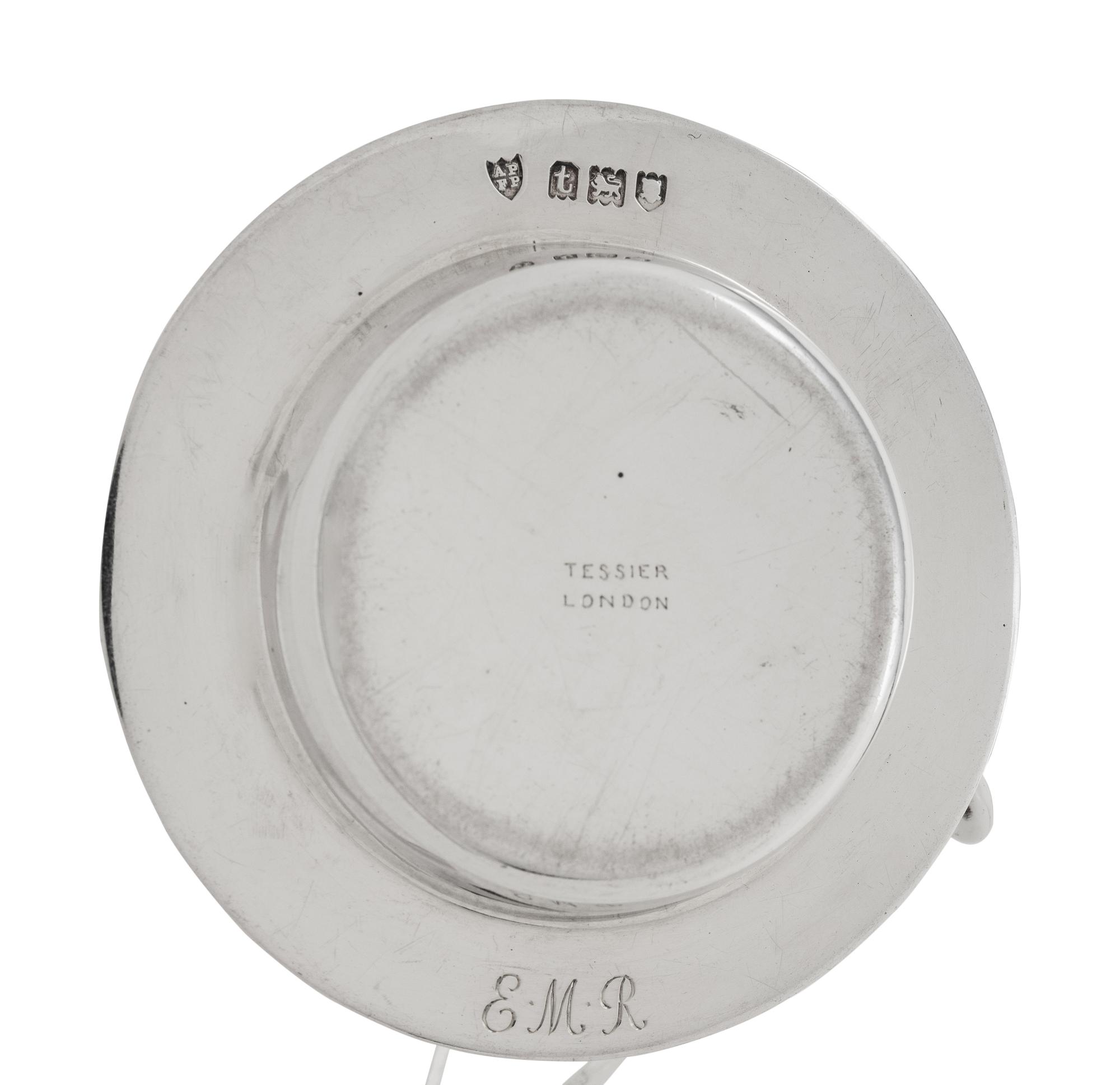 A Set of Twenty-One English Silver Place-Setting Ash Trays
