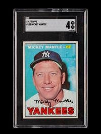 A 1967 Topps Mickey Mantle Baseball Card No. 150 (SGC 4 VG-EX)