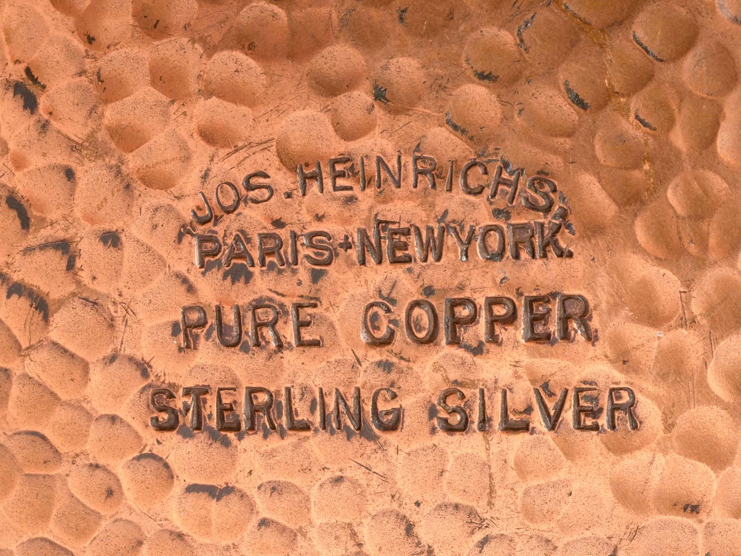 An American Hammered Copper Kettle on Stand