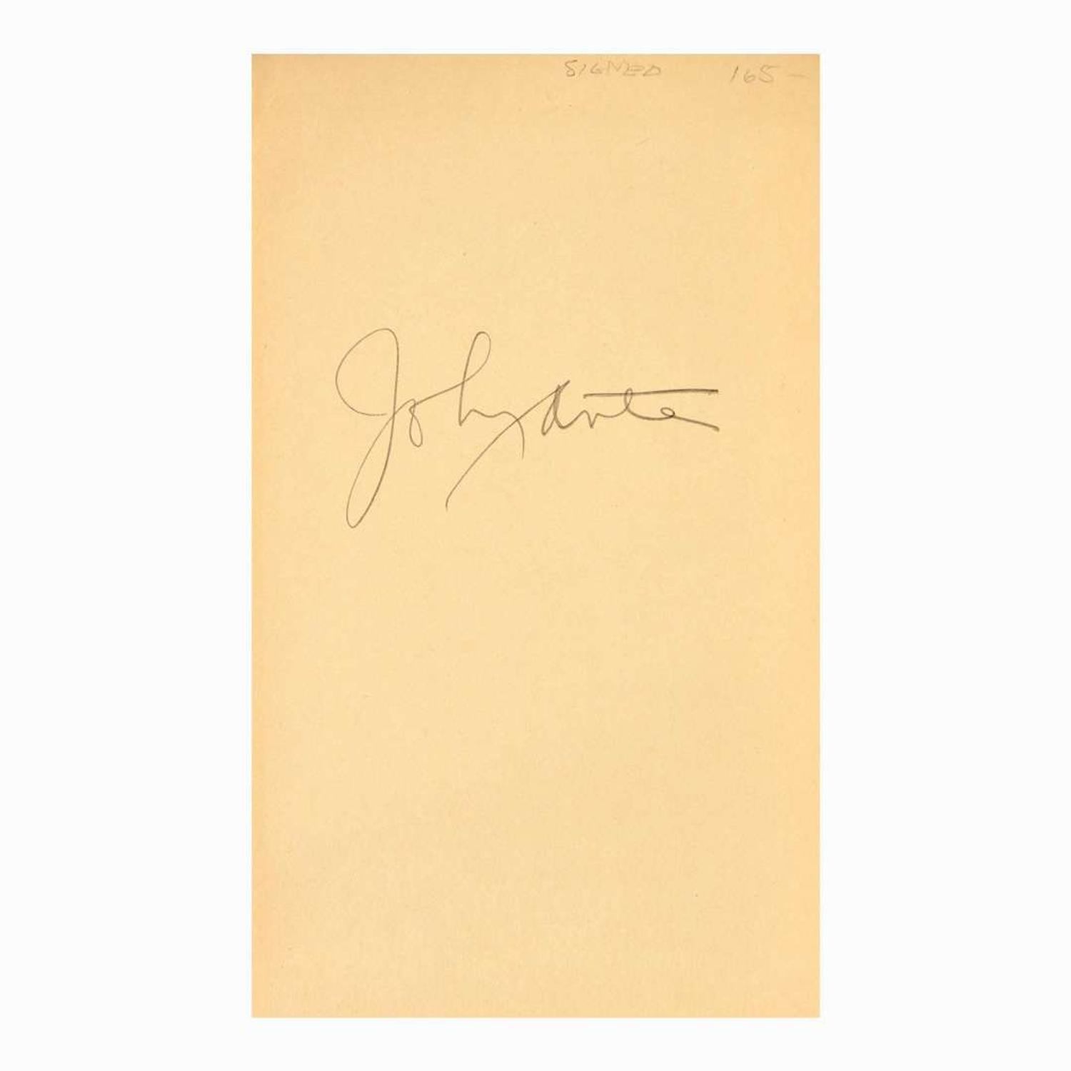 [Literature] Fante, John Group of 3 First Editions and One Signed Contract