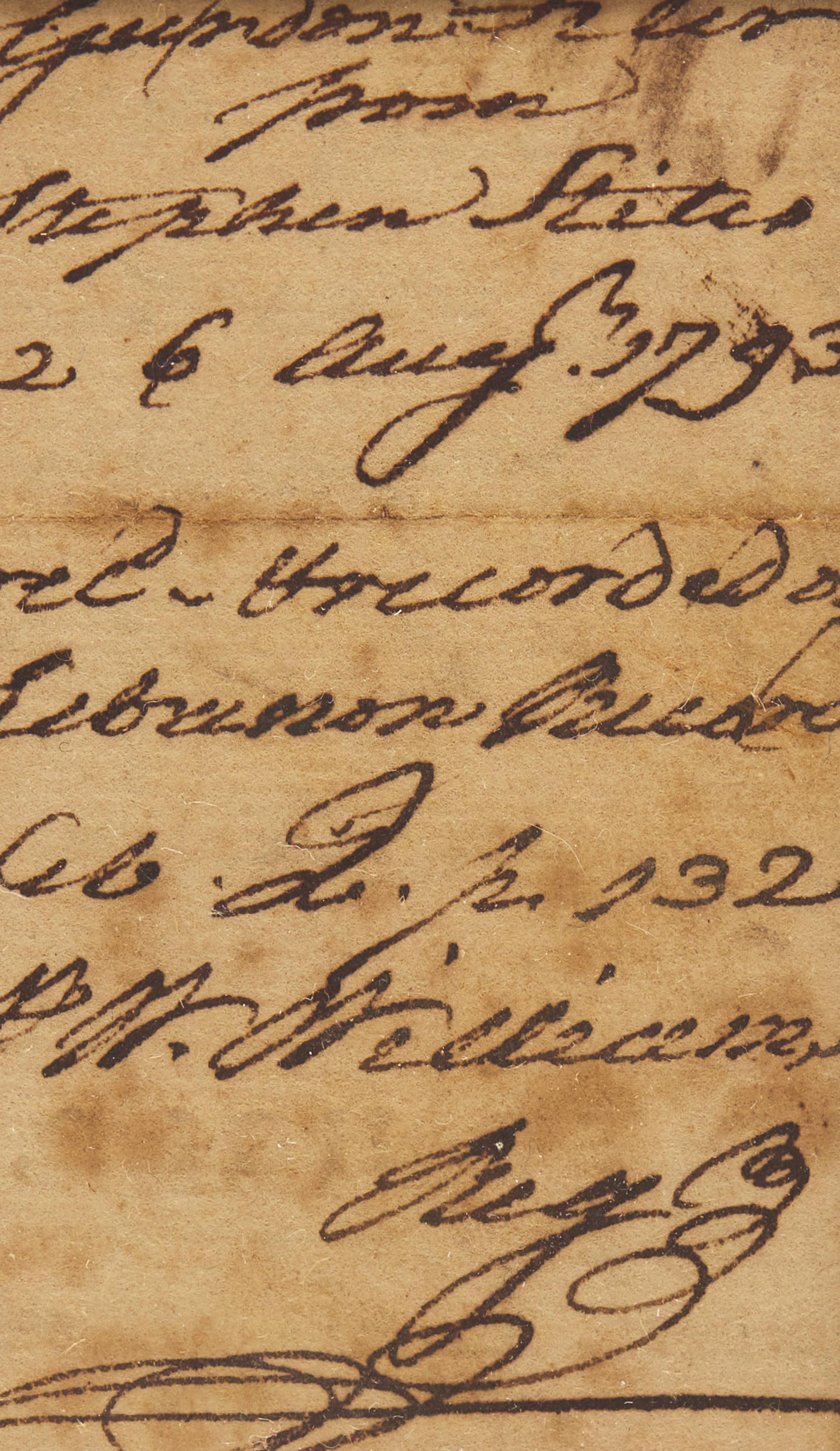 [Declaration of Independence] Williams, William. Clipped Signature