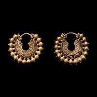 A Pair of Phoenician or Achaemenid Gold Hoop Earrings