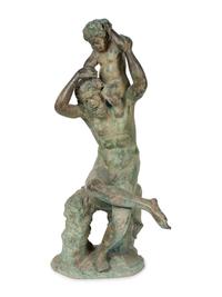 A Patinated Bronze Allegorical Sculpture