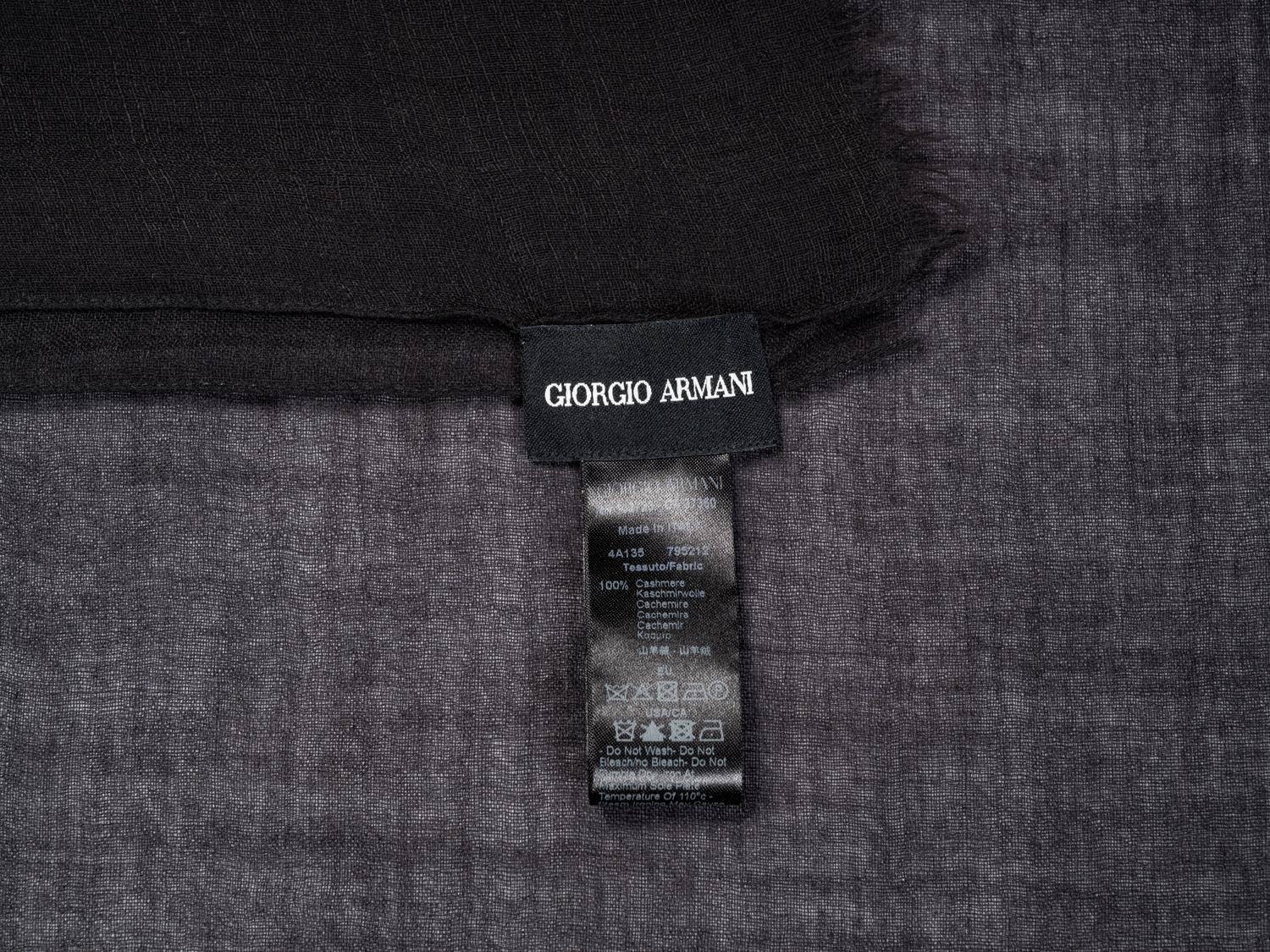 Two Cashmere Scarves: One Giorgio Armani, One Hermès