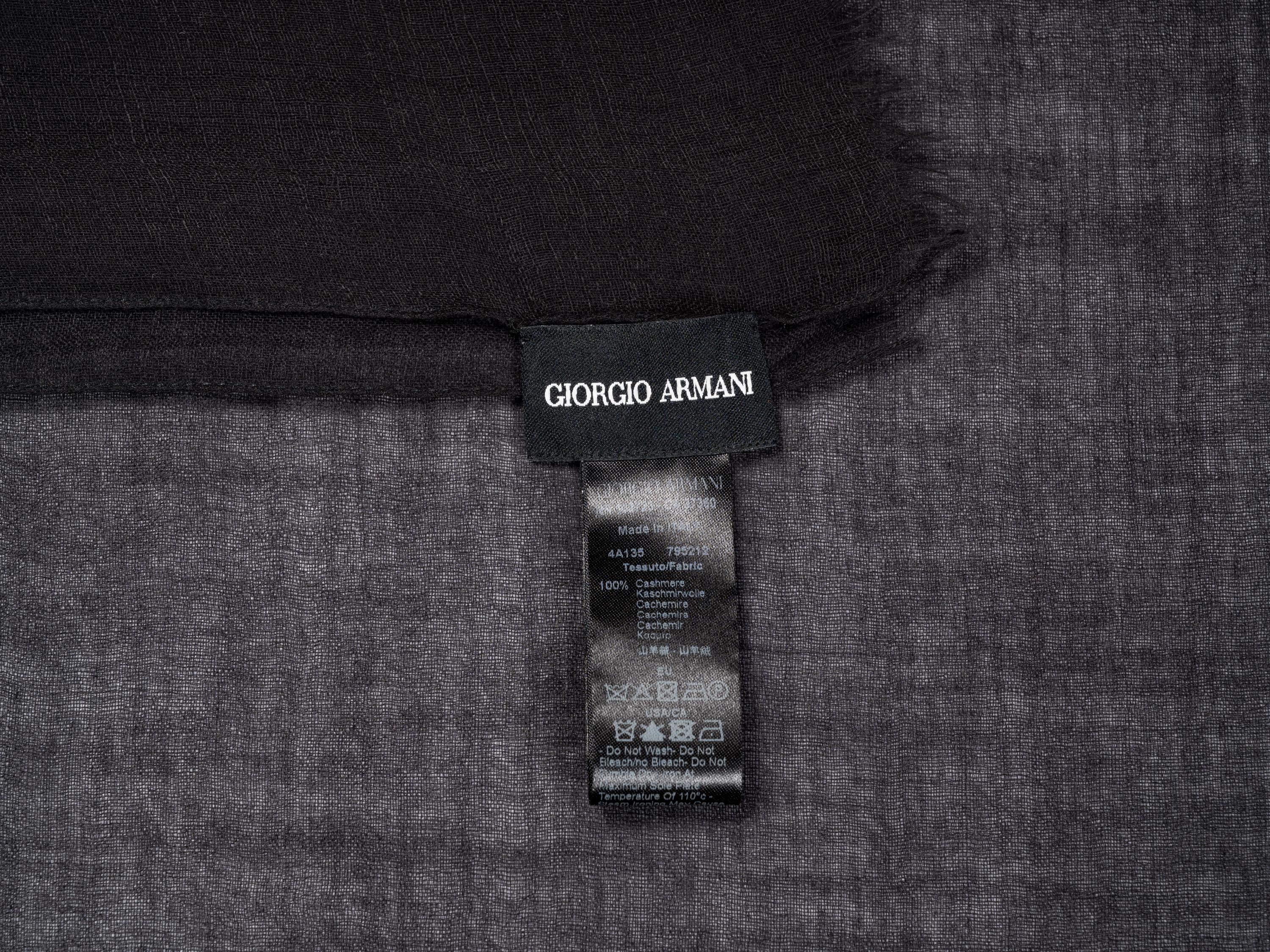 Two Cashmere Scarves: One Giorgio Armani, One Hermès