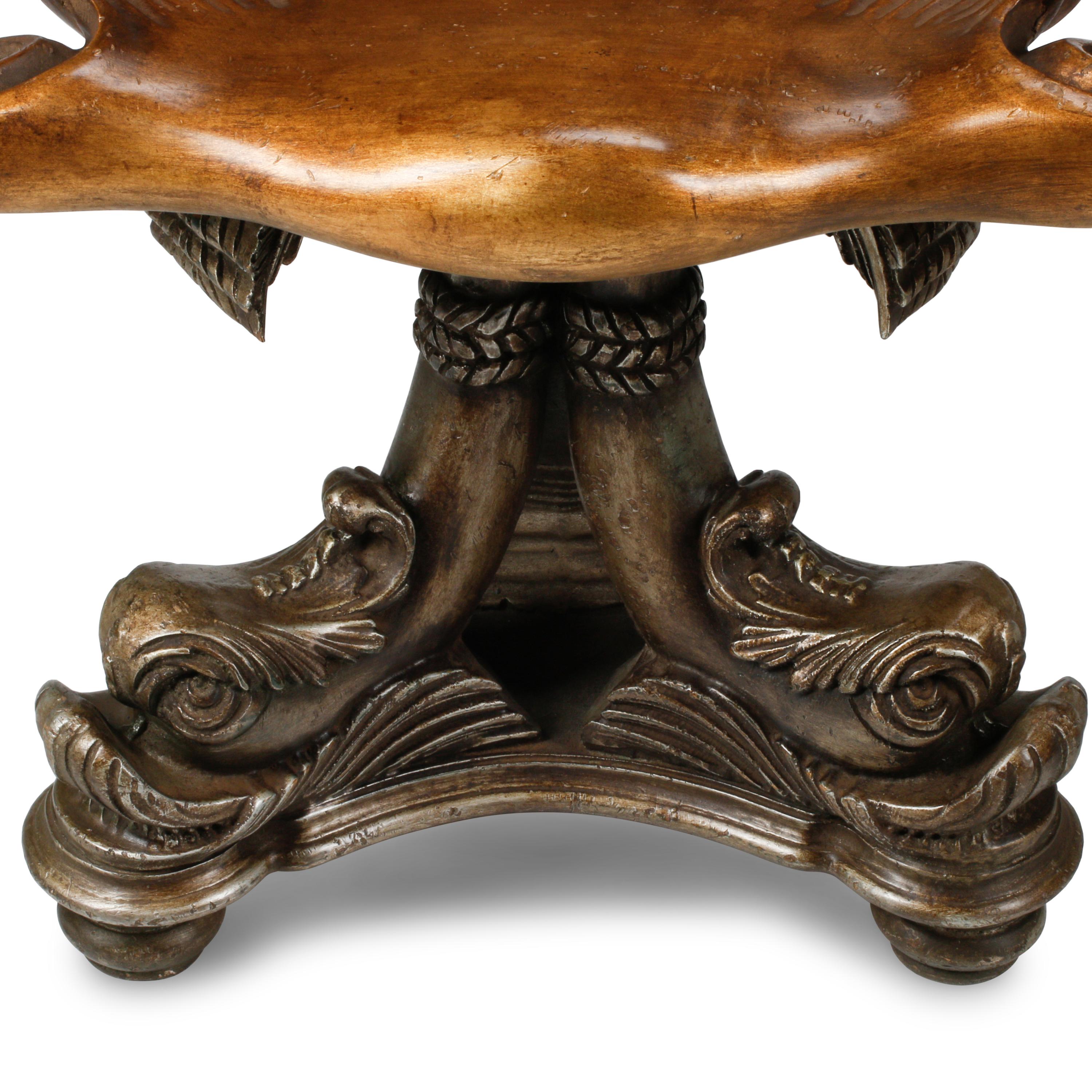 A Pair of Italian "Grotto" Style Shell-Form Piano Stools