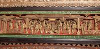 A Large Chinese Export Gilt Bronze-Framed Carved Lacquer and Hardstone Inlaid Wall Panel — 20TH CENTURY