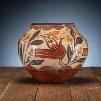 Zia Four-Color Polychrome Pottery Jar