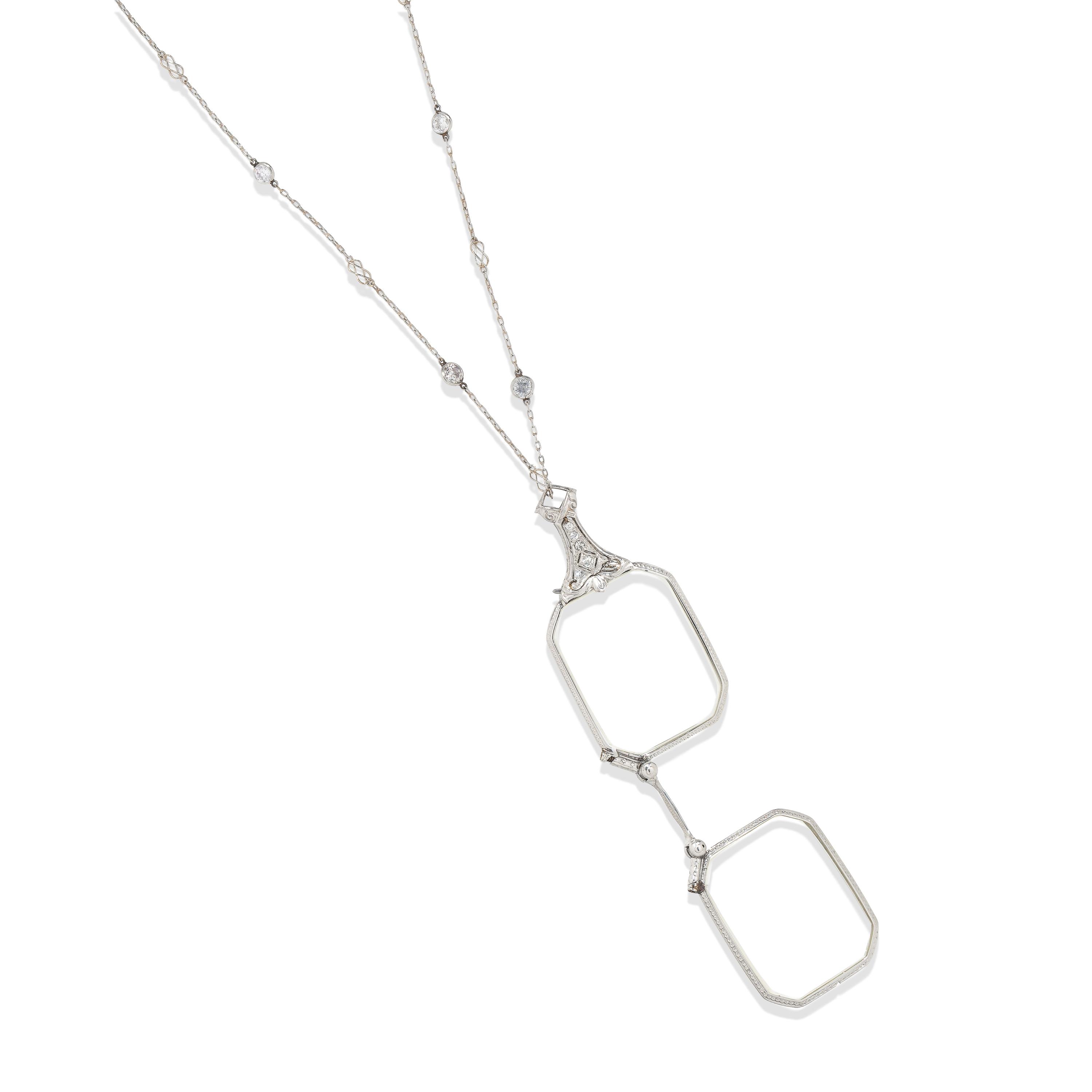 Art Deco, Platinum and Diamond Lorgnette