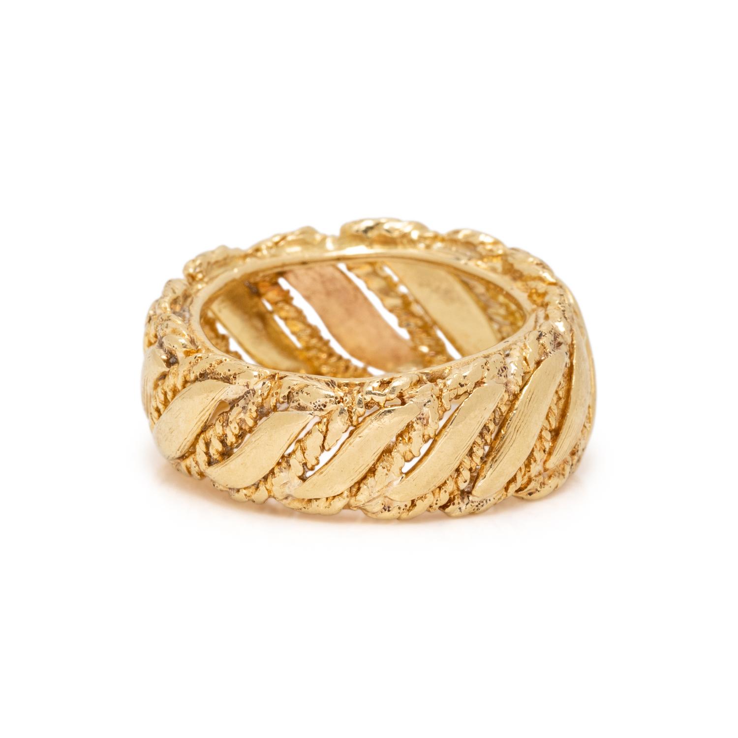 YELLOW GOLD FANCY BAND RING