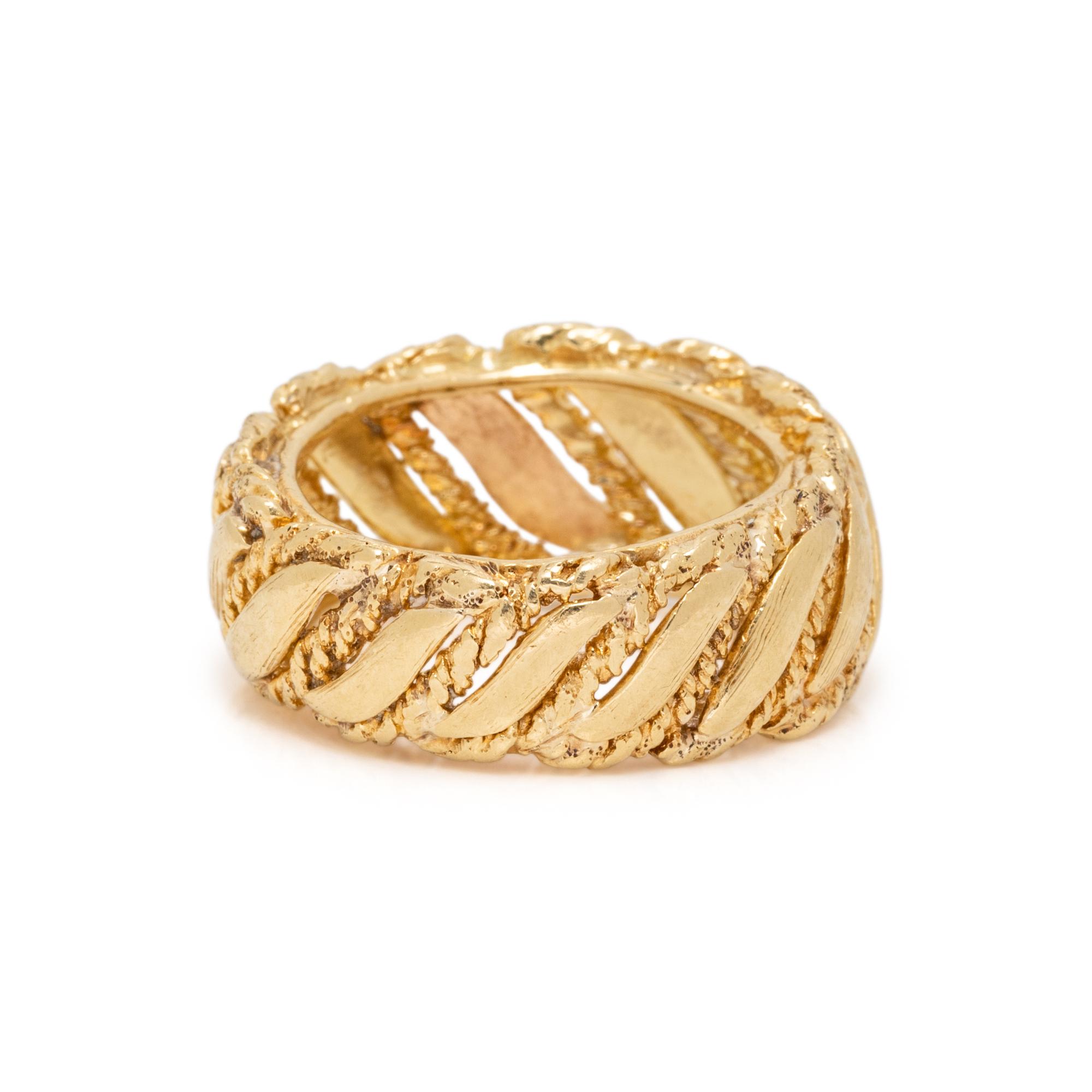 YELLOW GOLD FANCY BAND RING