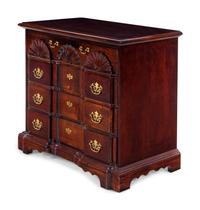 A Chippendale Style Block-and-Shell Carved Mahogany Chest of Drawers