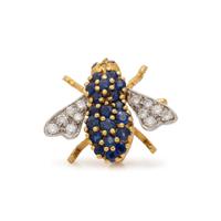 HERBERT ROSENTHAL, DIAMOND AND SAPPHIRE BEE PIN