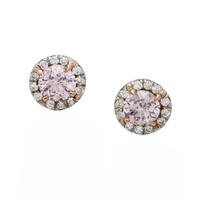 FANCY COLORED DIAMOND AND DIAMOND EARRINGS