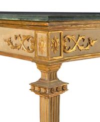 A North Italian Neoclassical Painted and Parcel-Gilt Console Table