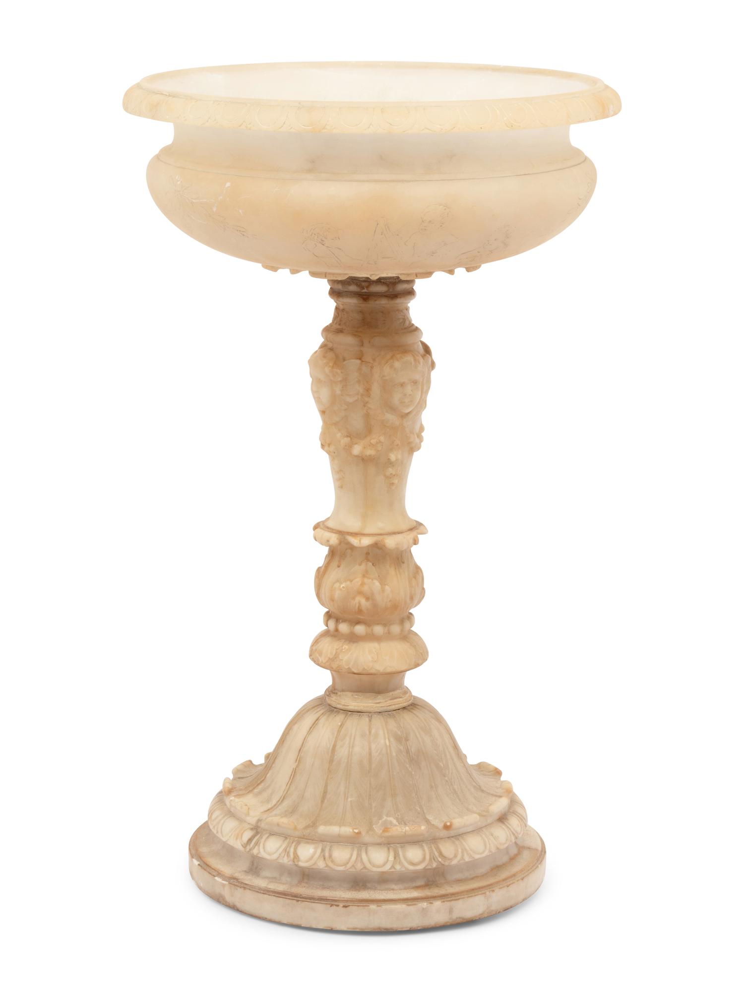 An Italian Alabaster Table Lamp