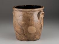 A Thompson Harrington Cobalt Decorated Three-Gallon Stoneware Crock