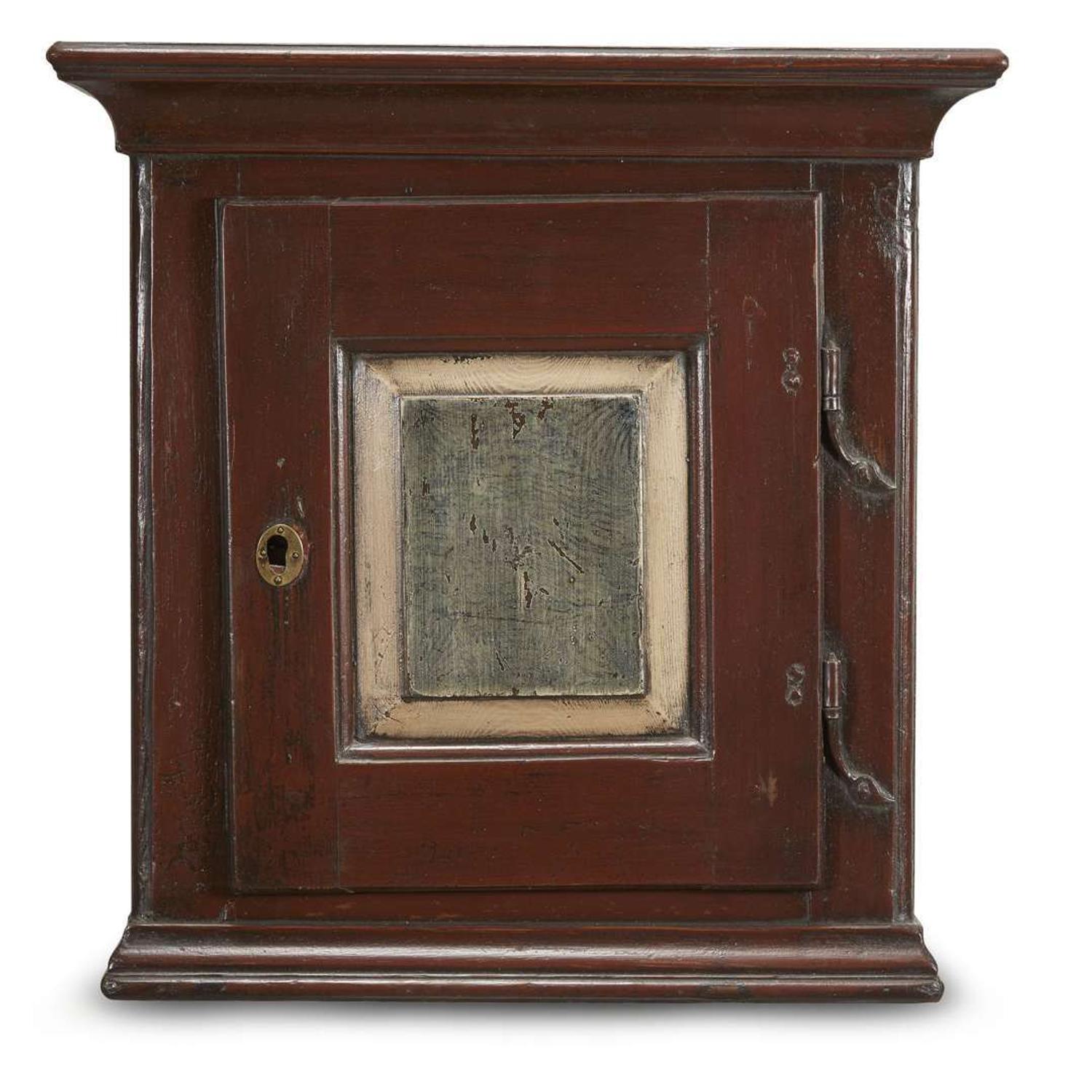Small painted hanging cupboard Pennsylvania, 18th century
